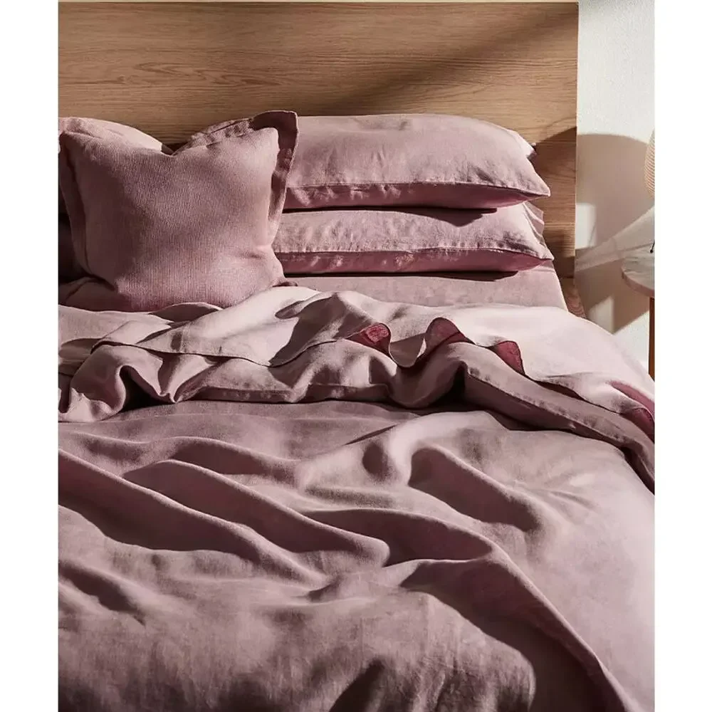 Gorgeous Bed Threads 100% French Linen King/Cal King Duvet - Lavender Blush